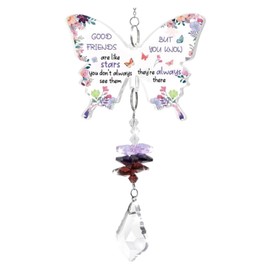 ALLY-MAGIC Friendship Gifts for Women, Best Friend Birthday Gift Crystal Suncatcher Butterfly Friend Gifts Special Present to for Window Garden Home Decor Y4HDGS