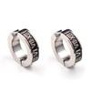 ALOHAMONI Fake Earrings, Ear Cuff, Earrings, Black, Silver, Binaural, 2-piece