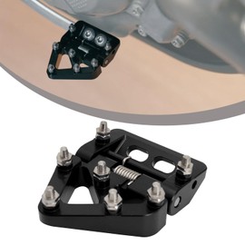 Runfarr Motorcycle Rear Wheel Brake Pedal Step Plate Tip Folding CNC for 125 150 250 300 450 500 501 TE TX TC FC FX FE SX SXF XC XCF EXC EXCF MC MCF Enduro Supermoto Dirt Bike Black