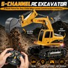 YongnKids 2 Pcs Large Rc Excavator Toy & Dump Truck