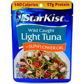 Starkist Chunk Light Tuna In Sunflower Oil, 2.6-Ounce Pouch (Pack of 12)