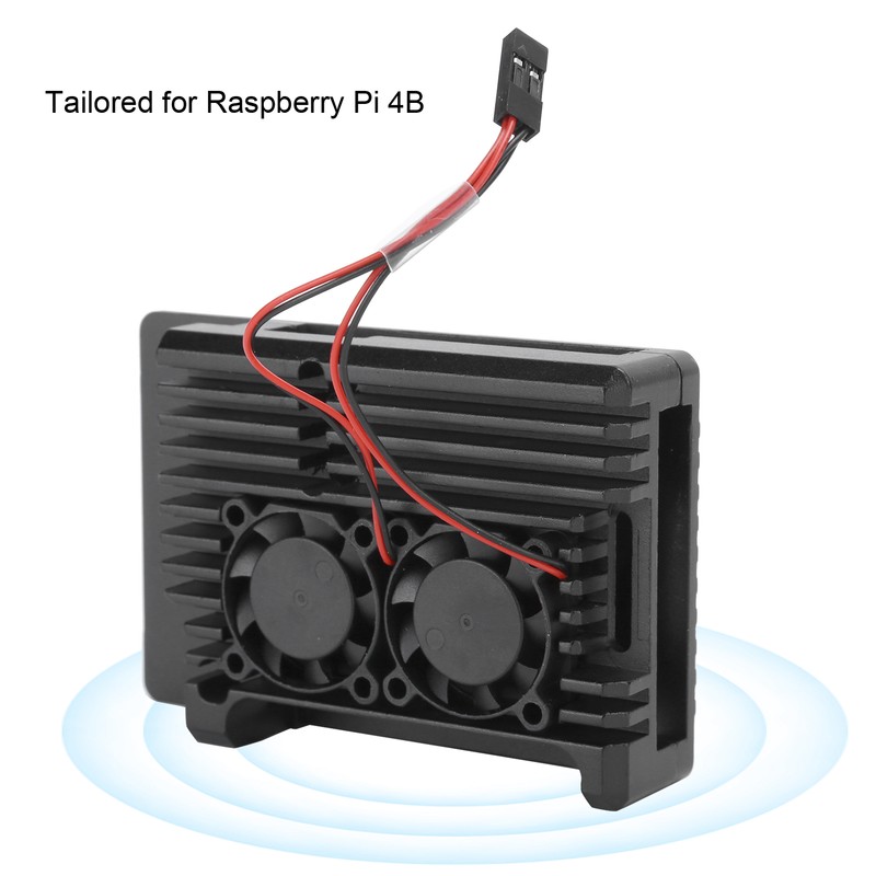 Aluminum Case with Dual Fan Cooling Shell for Raspberry Pi