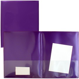 StoreSMART® Metallic Purple Plastic Archival Folders 30-Pack - Letter-Size Twin Pocket - Made in U.S.A - (R900MP30)