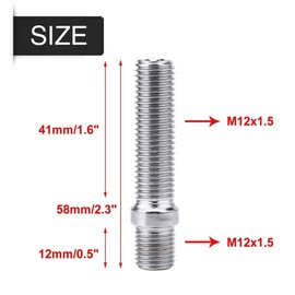 Extended Wheels Stud Conversion, 20pcs 50mm Extended Wheels Stud Conversion 12x1.5 to 12x1.5 Screw Adapter Replacement