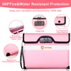 SPVIOQI 6500°F Fireproof Document Bag with Lock, Pink, Unisex-Adults, Clutch,