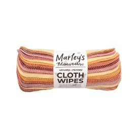 Marley's Monsters Reusable Cloth Wipes - 24 Count Pack - Washable, Cotton, Paperless Wipes (Sunset)