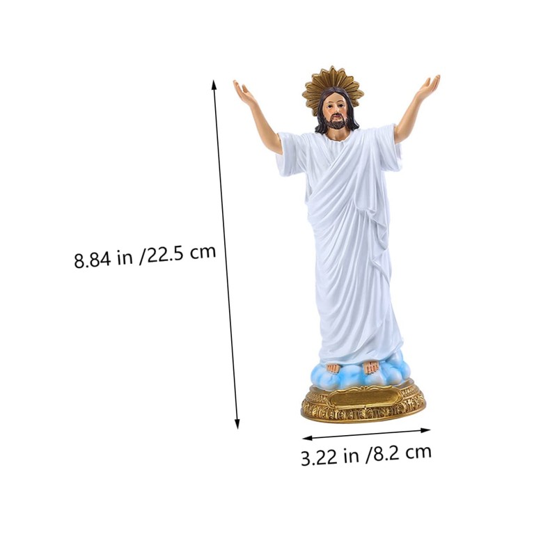 Tofficu Easter Jesus Adornment Statue of Jesus Rebirth Holy Child