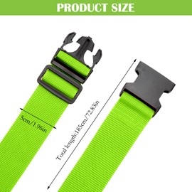 4 Stück Koffergurt Kofferband Set, Einstellbare Kofferband Kofferanhänger Koffer Gepäckgurte mit Feste Schnalle & Namensschild verstellbare Koffergurte