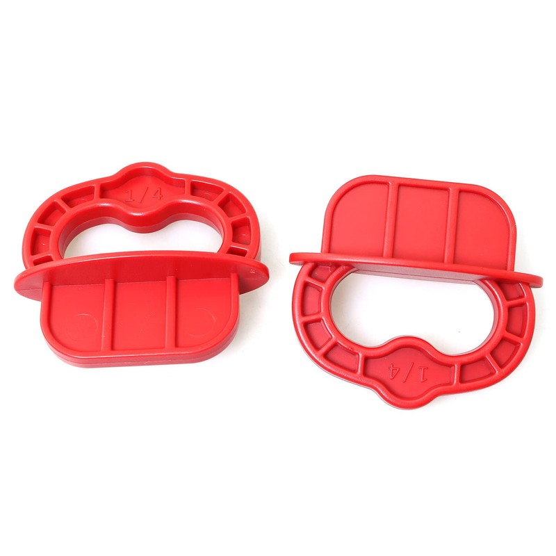 RLECS 6pcs Gap Deck Board Spacer Guide Red 1/4" Handheld