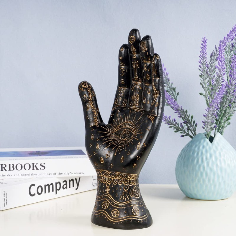 Palmistry Hand Resin Statue Telling Palm Reading, Ancient Mystical Palm
