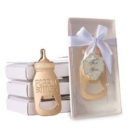 12 Pieces Baby Bottle Openers for Baby Shower Favors,Poppin Design Souvenirs Return Gifts Party Decoration for Guests (White Box Bottle Opener, 12)