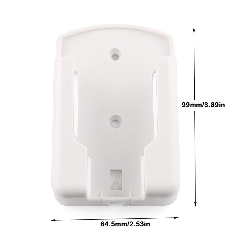 E-outstanding Remote Control Rack Holder White Wall-Mounted Organizer Self Adhesive