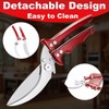 Heavy Duty Poultry & Meat Kitchen Shears (Burgundy) - Food-Grade