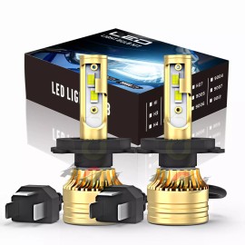 AQJ 2x H4 9003 Super White 50000LM Kit LED Headlight Bulb High Low Beam Combo
