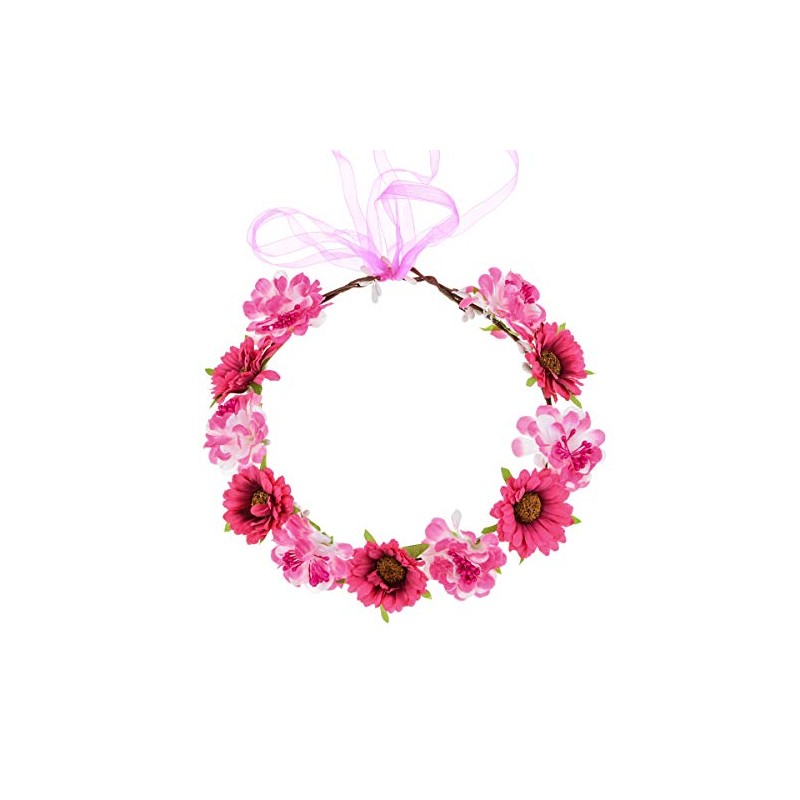 June Bloomy Diadema de corona de flores de rosas con