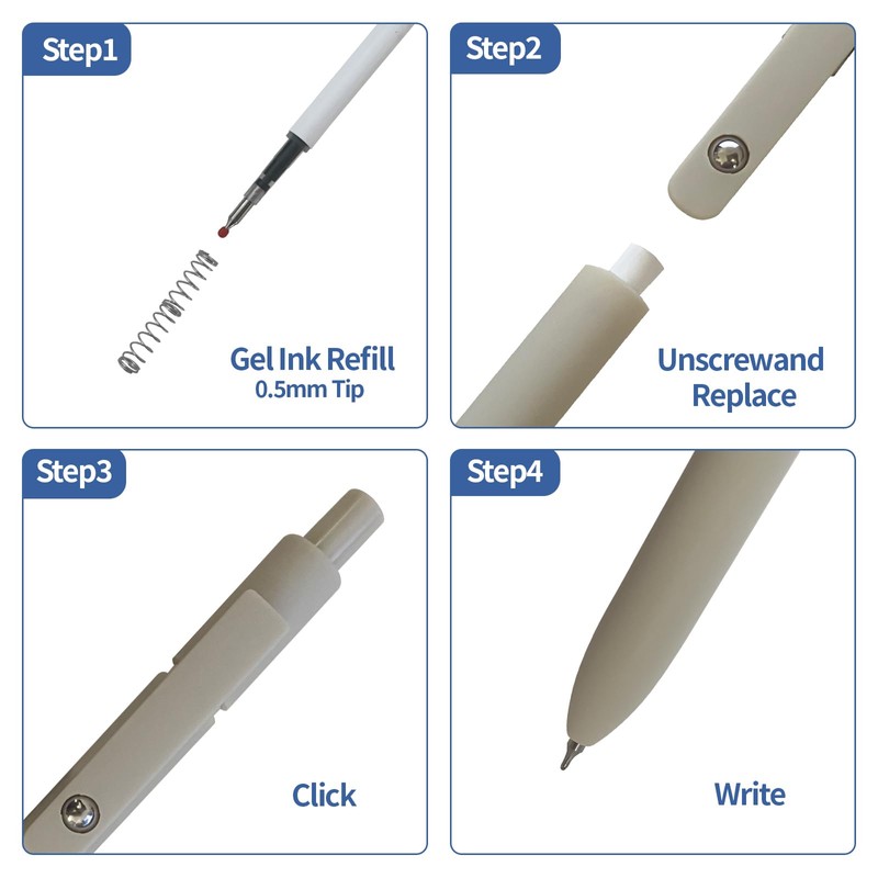 0.5 Pen Refill Compatible with Zenith,0.5mm Tip Fine Point Quick