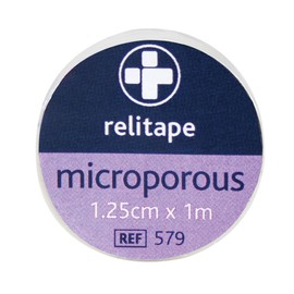 Reliance Medical Relitape Microporous Tape - Non-Stretch with High Tensile Strength, Tearable by Hand, Low-Allergy, Ideal for Sensitive Skin, Individually Boxed, 1m x 1.25cm, Pack of 24