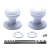 Merriway® BH01832 Plastic Mortice Cupboard Cabinet Door Knob Set -