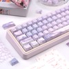 TIMSEKER 130 Keys Purple Side Print Shine Through Keycap Set,