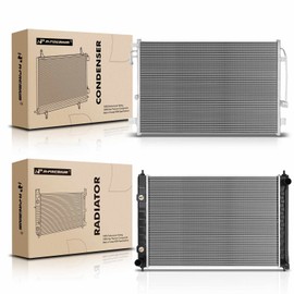 A-Premium Engine Coolant Radiator & A/C Condenser Cooling Kit Compatible with Nissan Murano 2009-2014, Quest 2011-2017, 3.5L, Automatic Transmission, 2-PC Set, Replace# 214601AA5A, 921101AA0A