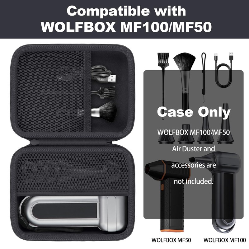 khanka Case for WOLFBOX MF100 /MF50/MF60 /MF70 Electric Air Duster,Hard