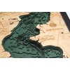 Lake Houston, Texas 3-D Nautical Wood Chart, 13.5" x 31"