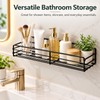 Metal Shower Shelf for Bathroom Storage – Wall-Mounted Single-Tier Organizer