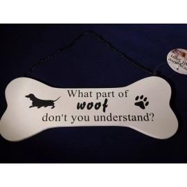 Unbranded Wooden Bone Dog Lover Plaque 12" Decoration Paw Print Puppy Rescuer Hang Chain