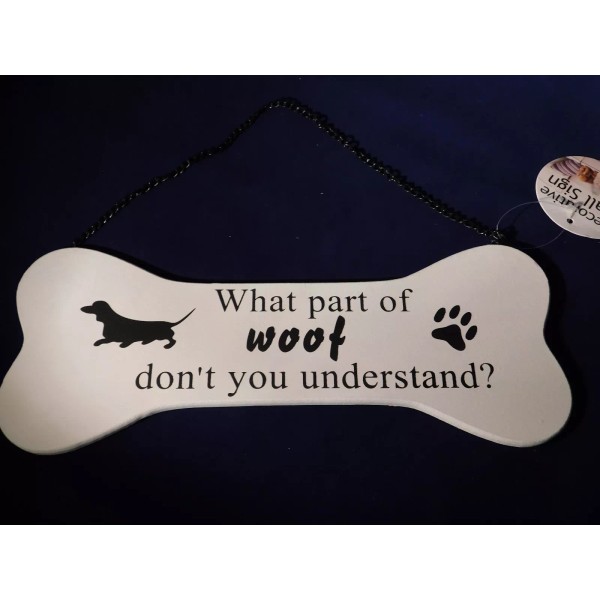 Unbranded Wooden Bone Dog Lover Plaque 12" Decoration Paw Print
