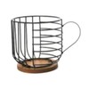 Futihana Coffee Filter Holder with Lid, Coffee Filters Storage, Wooden