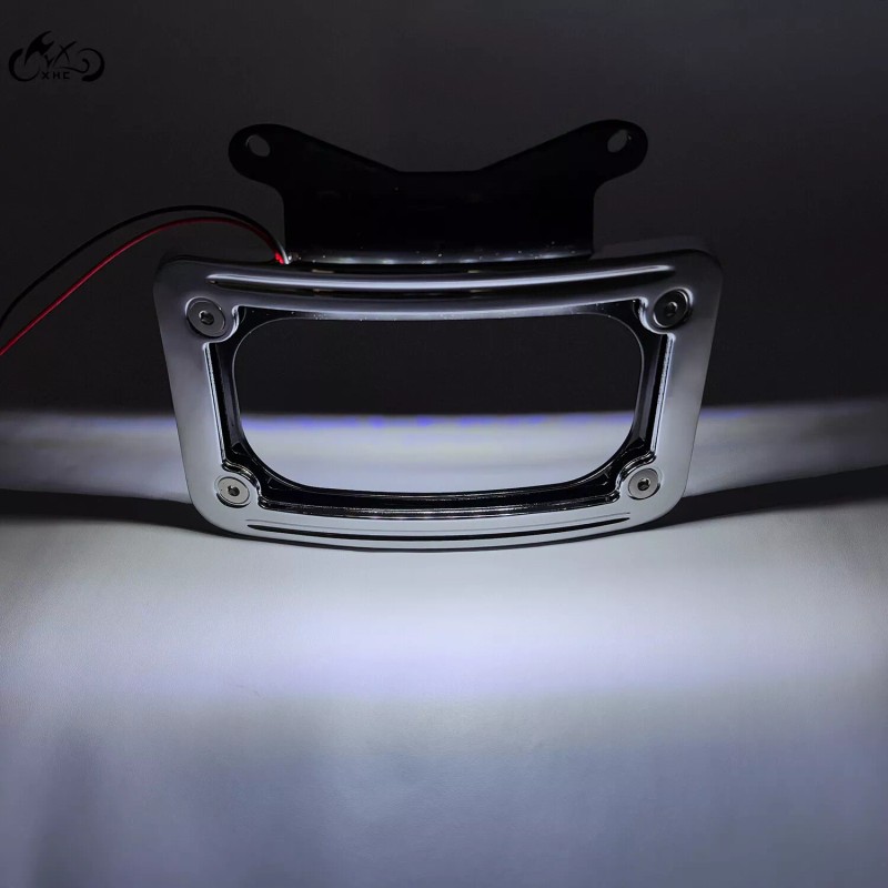 Unbranded Curved Laydown License Plate Mount Frame LED Light For