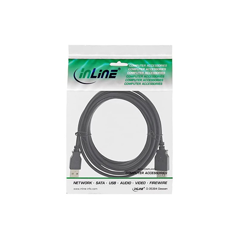 InLine 34618B USB 2.0 Extension Male / Female Type A