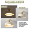 BISAMIYA Modern Semi Flush Mount Ceiling Light Fixture, Brass Accent