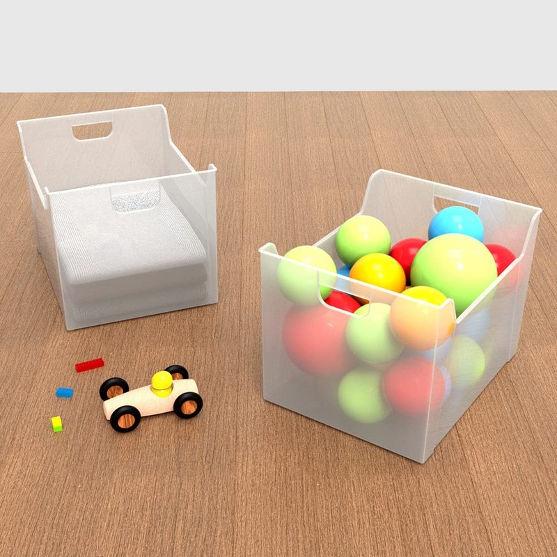 Nakabayashi FBK-E05-CW Antibacterial File Box A4 Double/Clear White