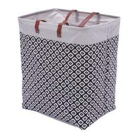 TFCFL Large Laundry Hamper, Collapsible Laundry Basket Hamper with Easy Carry Handles Freestanding Clothes Hamper for Laundry Room Bedroom Bathroom College Dorm for Adults (Black)