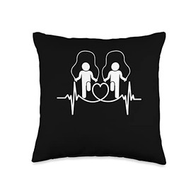 Jump Rope Heartbeat Skipping Rope Lover Throw Pillow, 16x16, Multicolor