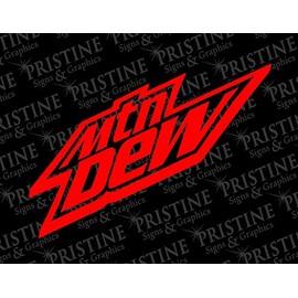 Mountain Dew Logo 7" Wide (Red)