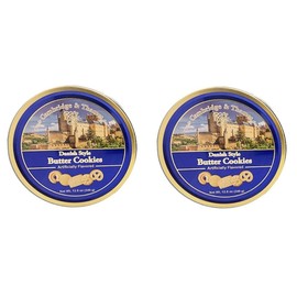 Cambridge & Thames Cookies - Danish Style Butter Cookies In Metal Tin - Net Wt. 12 Oz - Pack of 2