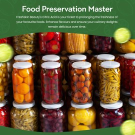 freshskin beauty ltd - 1kg Citric Acid (Fine, Anhydrous) - 100% Food Grade - Great for Bath Bombs!