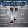 Doc Miller Open Toe Compression Socks Women and Men 20-30mmHg,