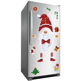 MORCART 14pcs Christmas Decoration Magnets Christmas gnome Magnetic Decals Refrigerator Magnets Garage Door Christmas Decals Christmas Party Home Decorations MR1378
