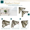 Lounsweer 8 Pcs Heavy Duty Antique Brass Shelf Brackets 8''