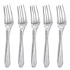 7 Inch Clear Plastic Disposable Forks [100-Pack] - BPA-Free, Durable