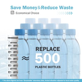 Dreamwills WF99 Water Filter Cartridge Replacements for Water Bottles, Coconut Shell Activated Carbon Reduces Chlorine Taste and Odor, Last 2 Months, 3 Count