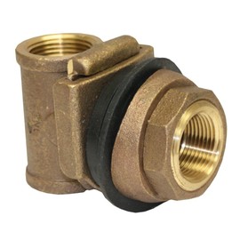 Merrill MFG MBNL50 No Lead Brass Pitless Adapter, 1" Drop Pipe and Discharge, 1-3/4" Hole Saw, 5"-8" Casing Sizes, Supports 300', Imported 50 Series, 2.87"