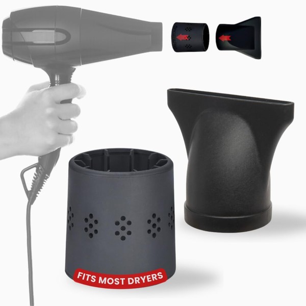 SnozzlePro Universal Hair Dryer Attachment with Concentrator Nozzle Replacement -