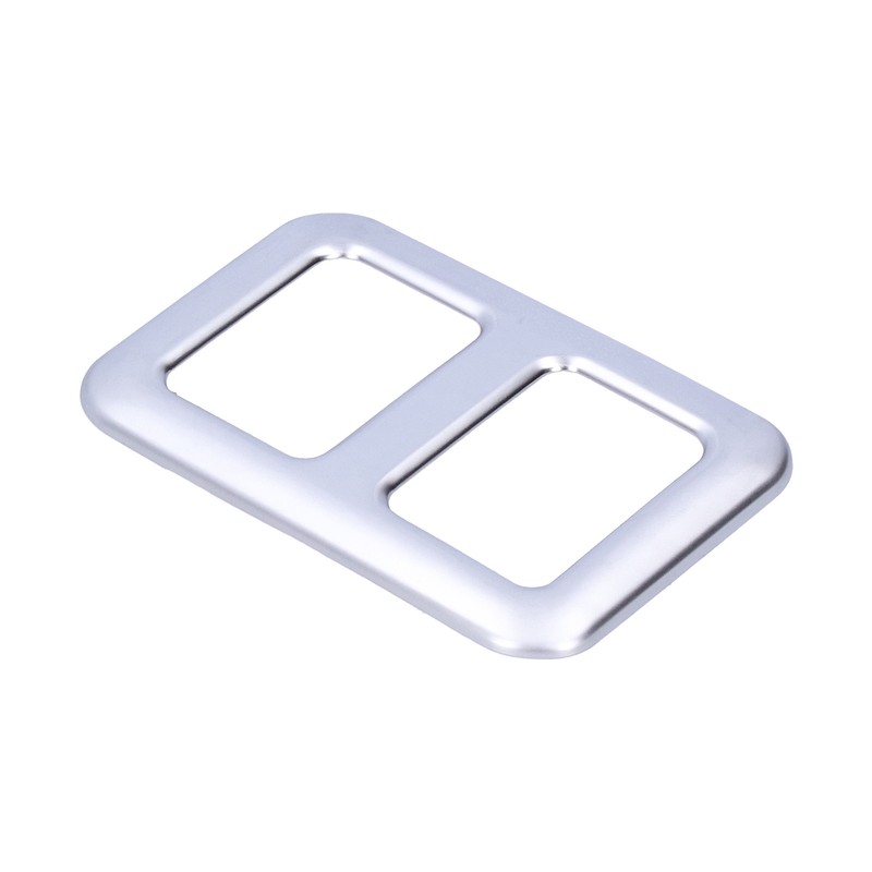 Rear Trunk Trailer Button Frame ABS Silver Trim Fit for