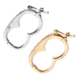 Gadpiparty 2Pcs Shortener Clasps for Necklaces Enhancer Buckles Platinum for DIY Jewelry Making and Pearl Necklaces Durable Material Stylish