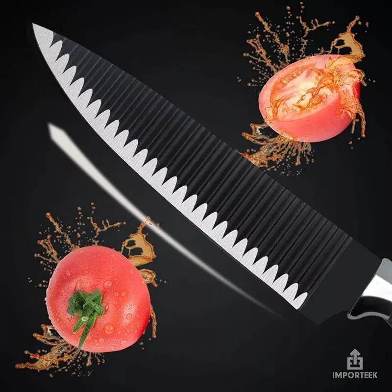Importeek Set Juego Cuchillos Pelador Tijeras Cocina Chef Profesional
