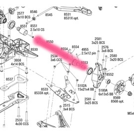 Mesimsple UDR Front Rear Drive Shaft 8550 8539 for 1/7 Unlimited Desert Racer Driveshaft 8553 Rear Axle Shaft Upgrade Parts 8554